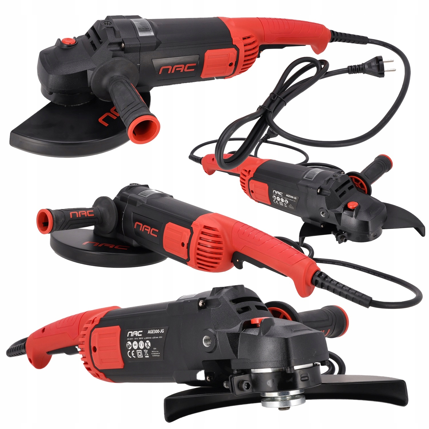 Elektrická Uhlová Brúska Nac 3000W Soft Start 6600 Ot./min M14 230MM