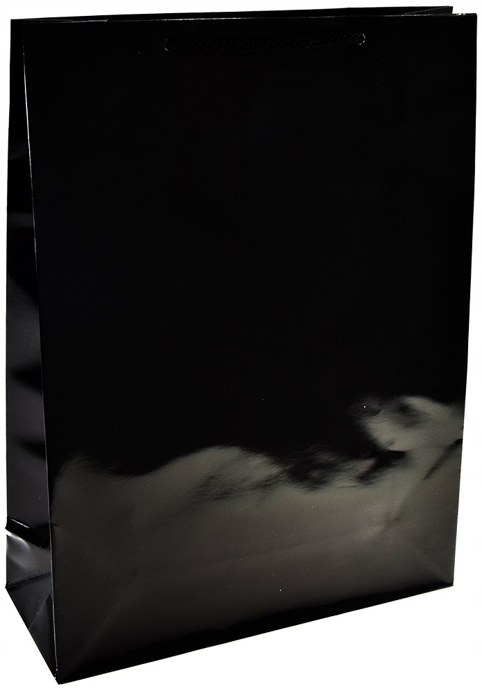 

torba papierowa Czarna prezentowa 24x9x32 10szt