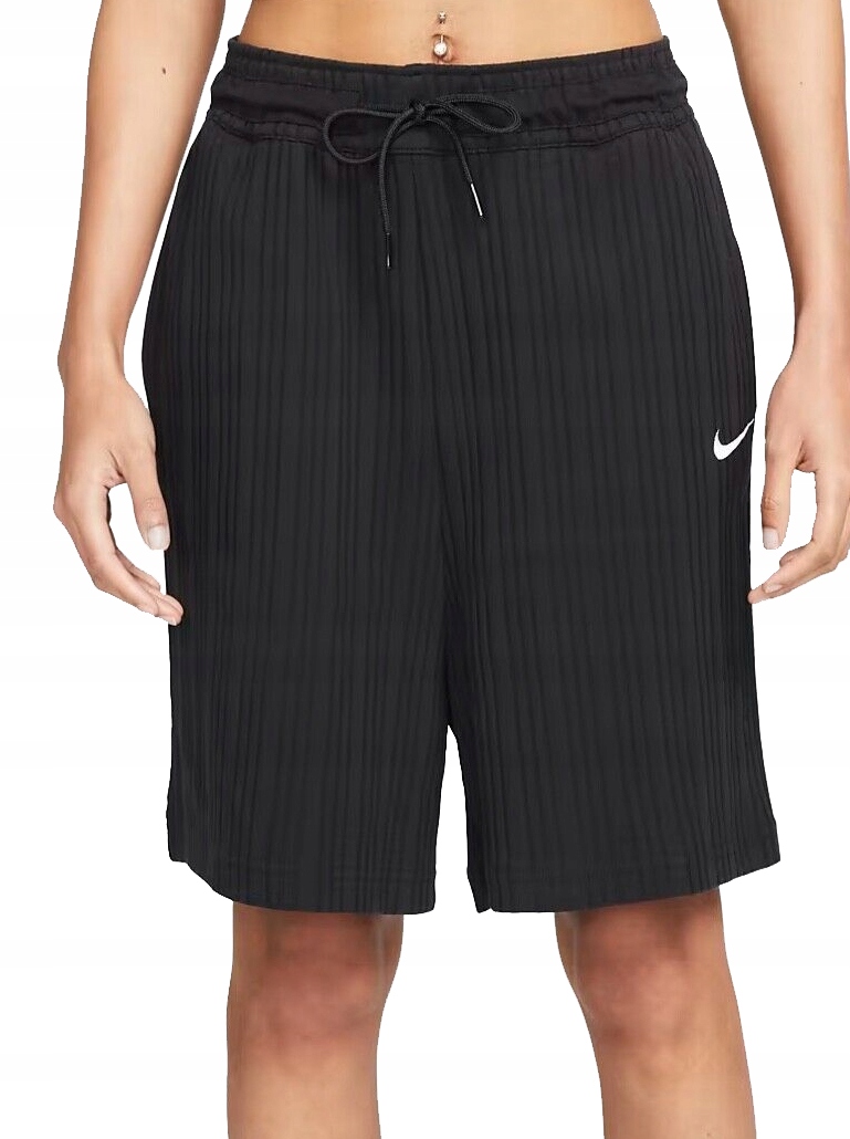 Dámské Kraťasy Nike Sportswear Volné Pruhy Vysoký pas DM6401-010 XXL