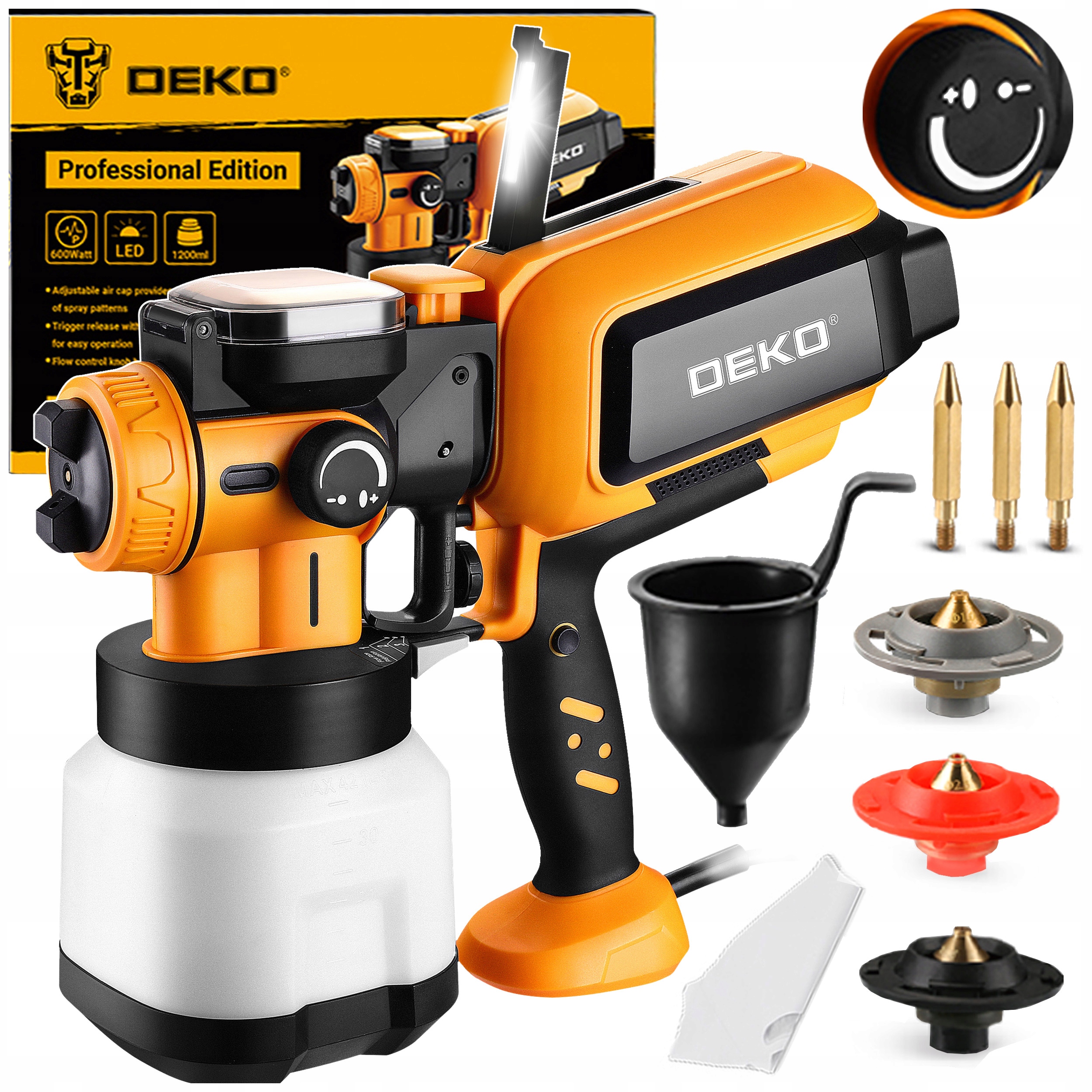 Malířská Pistole Agregát Na Malování Stěn 3 Trysky 120 Din Sada XXL Deko