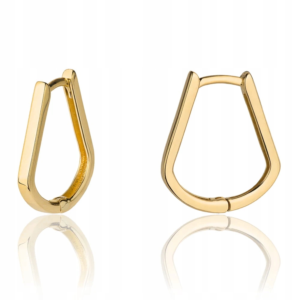 Zlaté náušnice 585 se zaobleným zapínáním