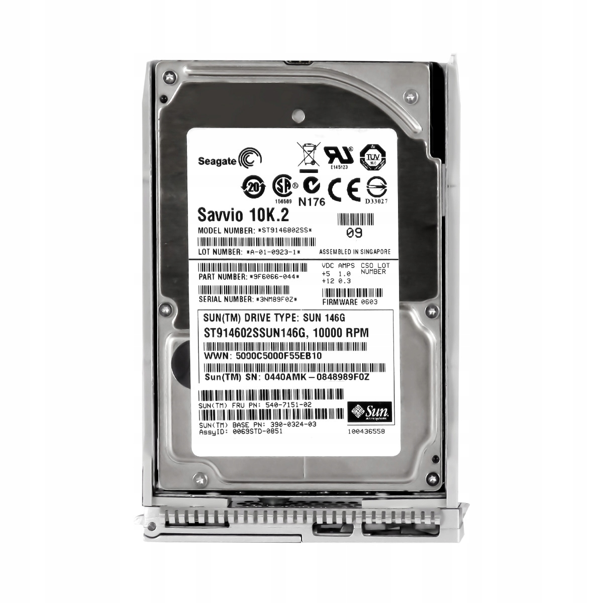 Sun 540-7151-02 146GB Sas 10K 16MB 2.5" ST9146802SS