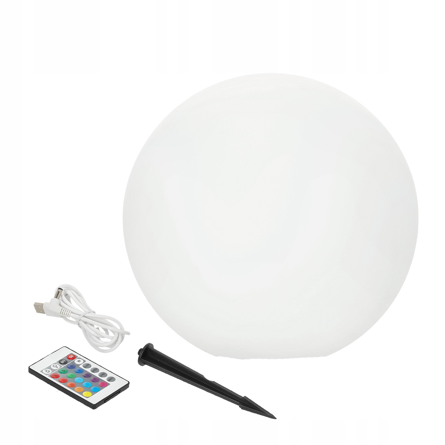 Solární Lampa Led Rgb 3000K 30 cm Dálkové ovládání Usb Vodotěsná
