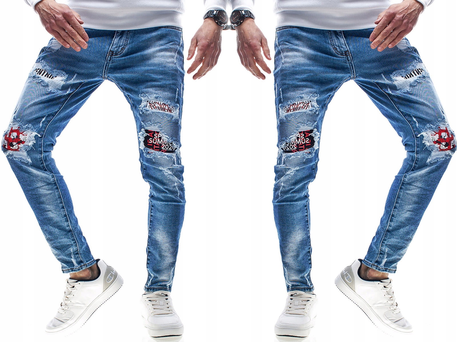 

Spodnie męskie jeans niebieskie S