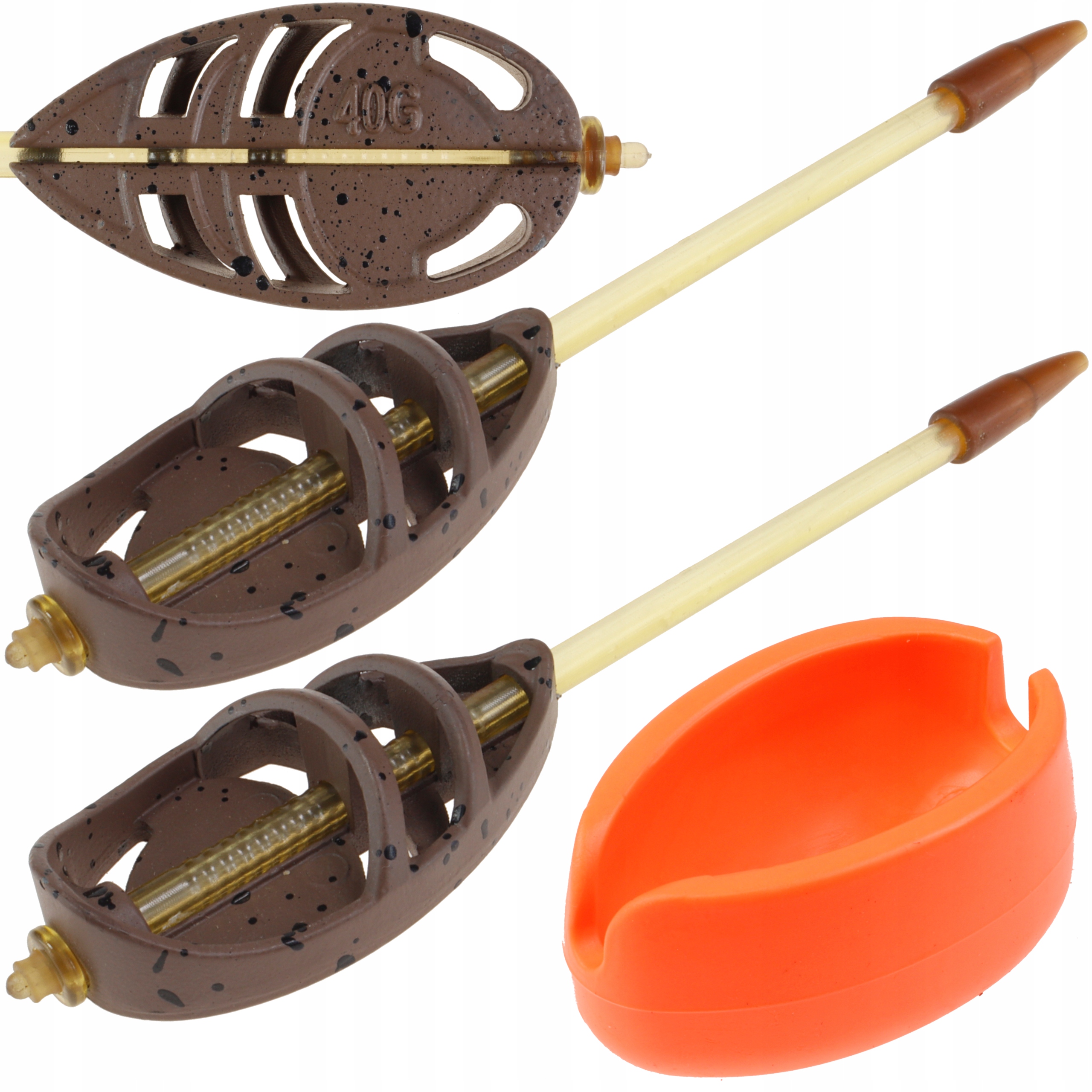 Podajnik koszyk koszyczek 2x 40 g Method Feeder dystansowy z lotką foremka