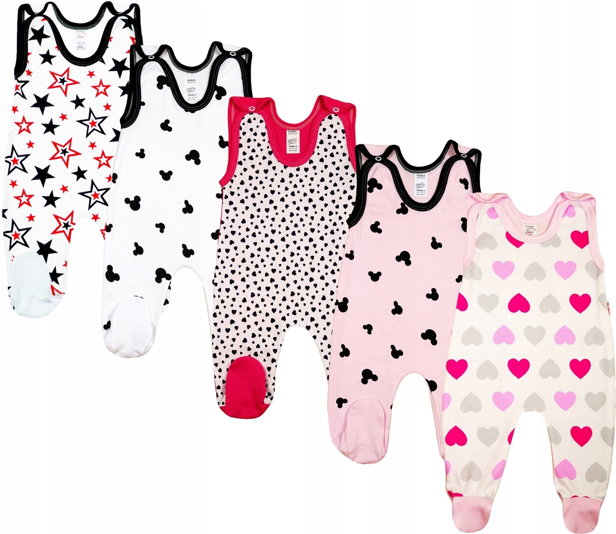 ŚPIOCHY ŚPIOSZKI bawełniane 5 PAK DZ 68 KLEKLE