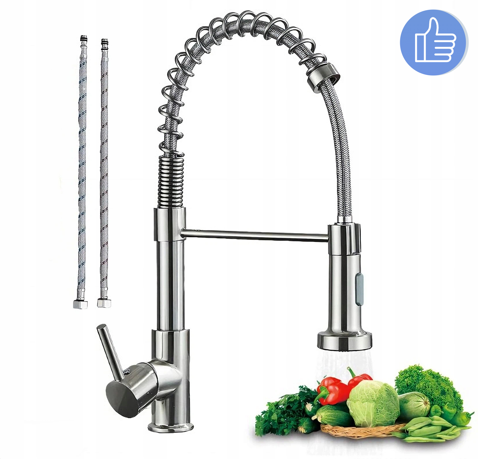 Kuchyňská Baterie Ohebná, Vysoká Výpust Z Nerezové Oceli, Flexibilní