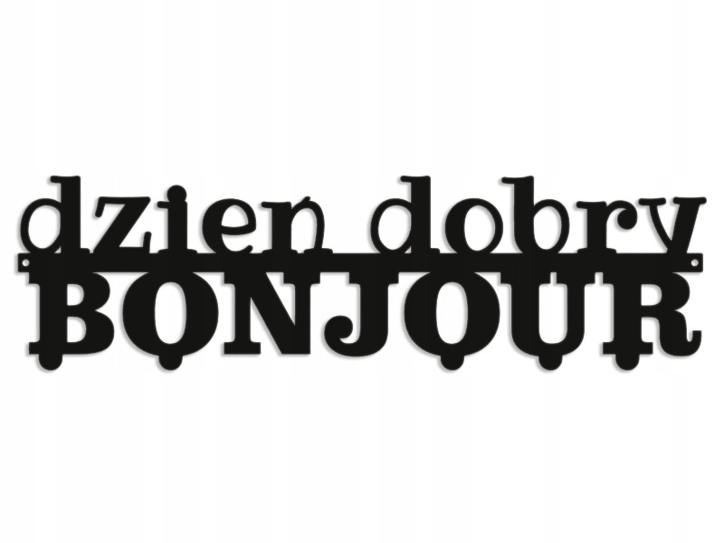 Vešiak Na Oblečenie Citát Nápis Dobrý Deň Bonjour