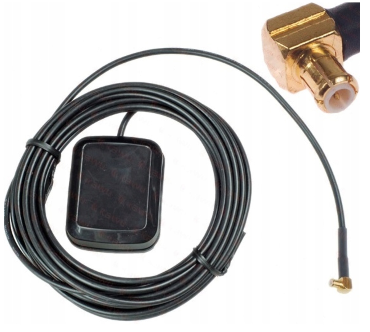 Antena Gps Mcx-b 90° Przewód 5M Do Wewnątrz I Zewnątrz Samochodu