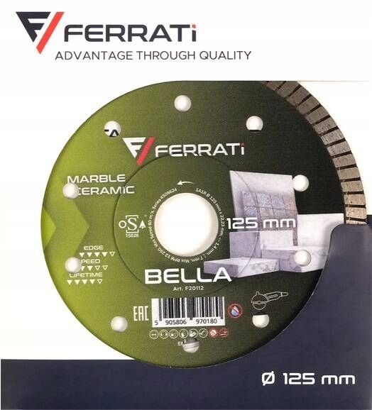 Diamantový Řezací Kotouč Ferrati Diamantový Kotouč Ø 125 MM x 22,23 MM