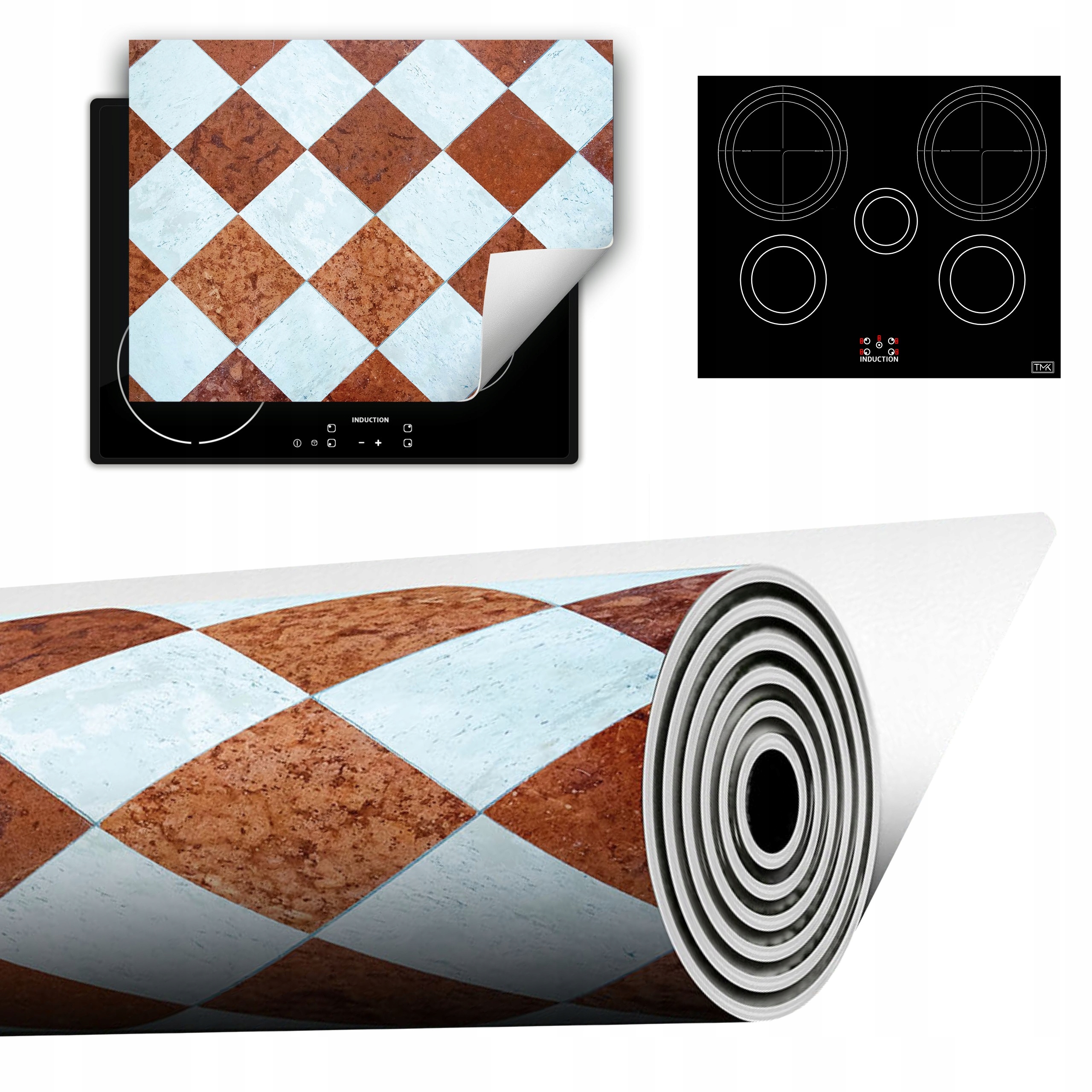 Vinylová Podložka Do Kuchyně Více Místa 70x52 hnědá mozaika