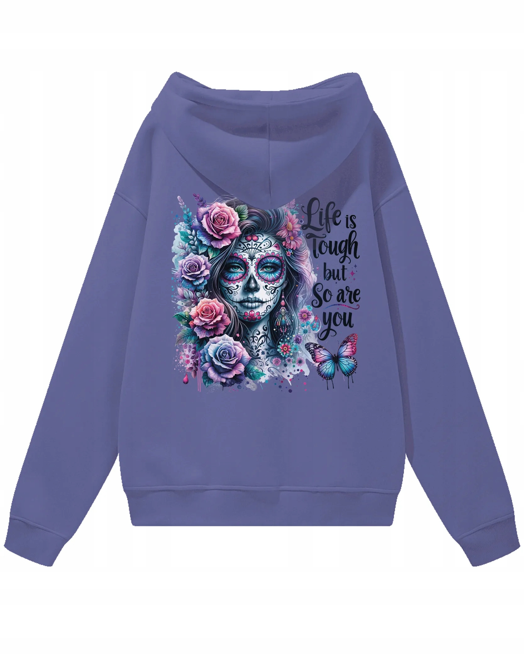 Život je těžký, ale ty taky. s kapucí Oversize mikina s kapucí Purple XXL.