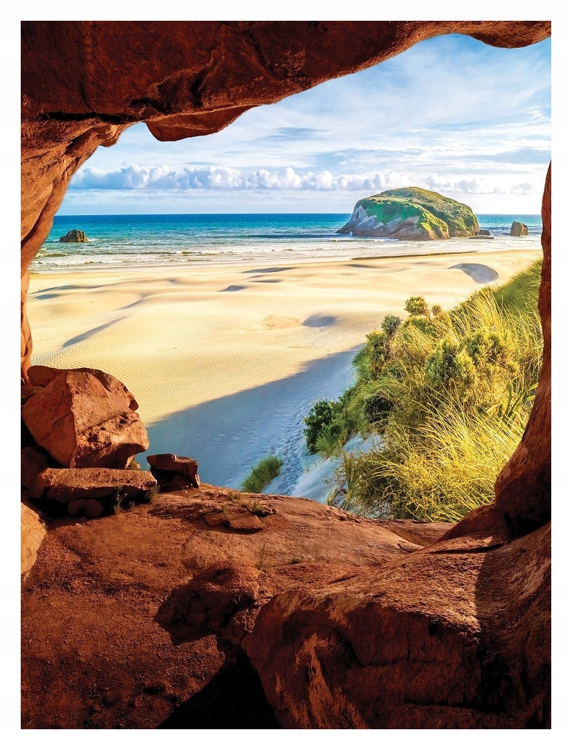 Tapeta Mořská jeskyně Pláž Klid Panorama Pohled na oceán 184x254 lepidlo