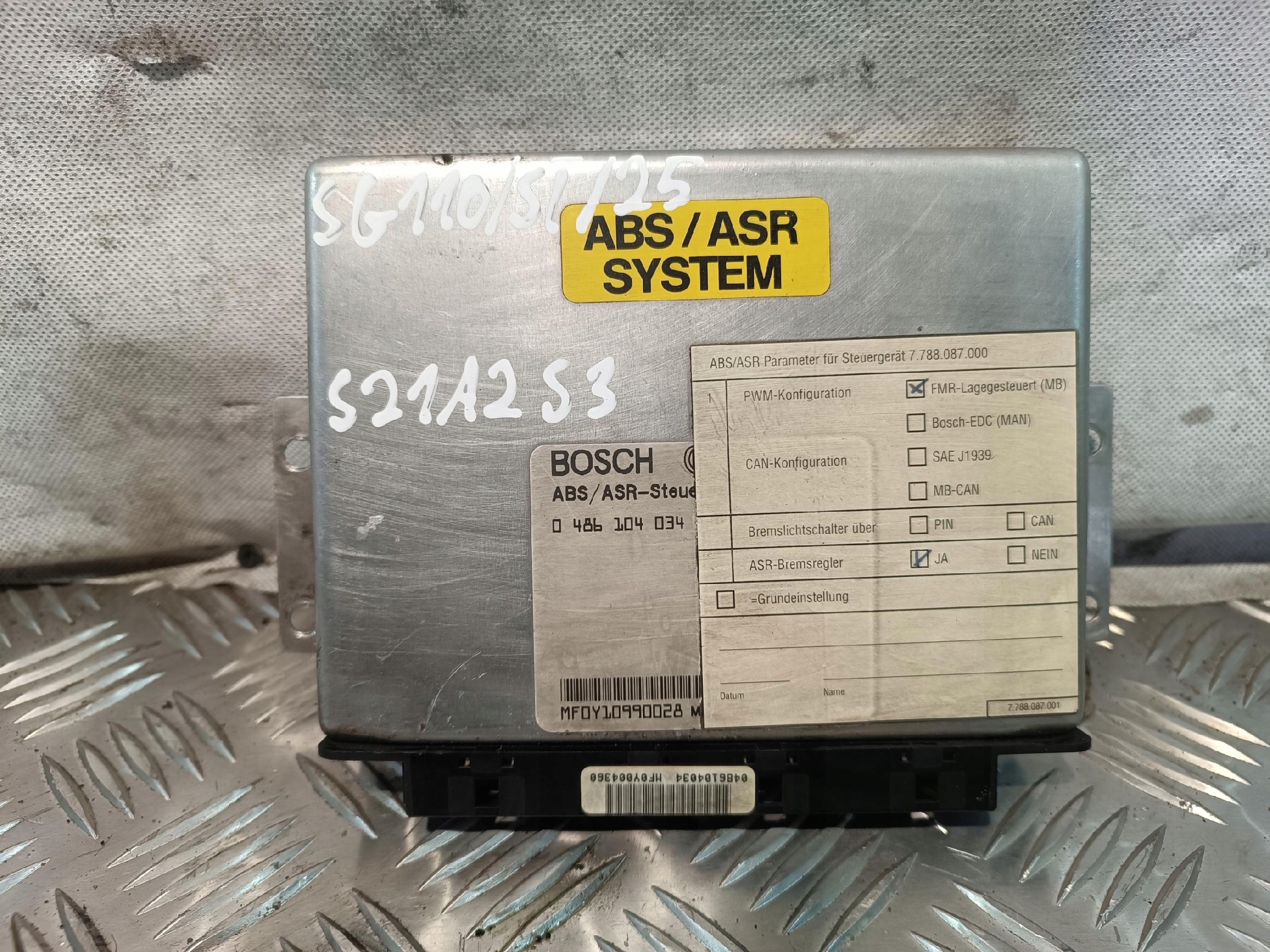 control unit BOSCH ABS/ASR 0486104034