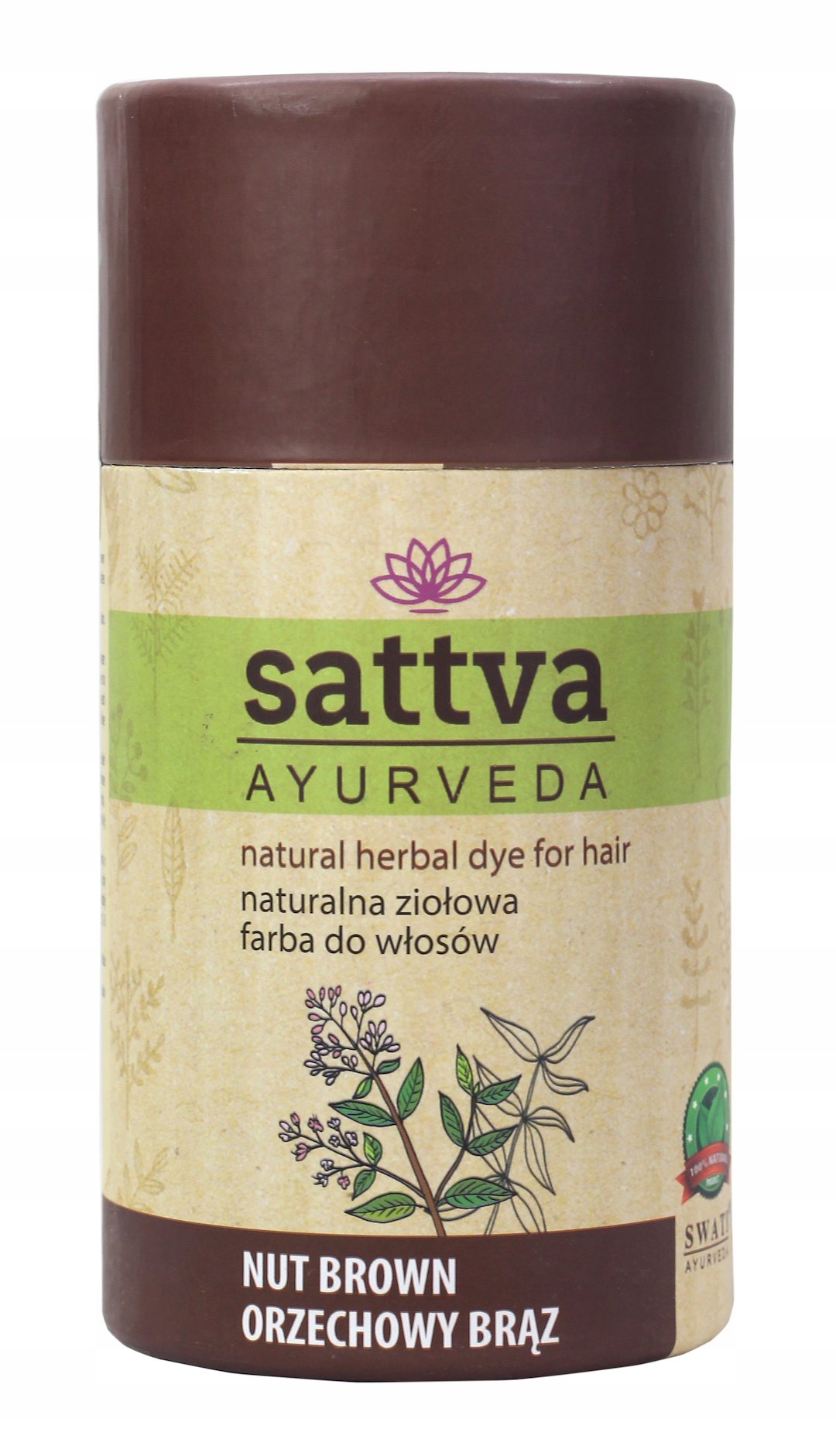 3x Henna Orzechowy Brąz Eco 150 g Sattva (ayurveda)