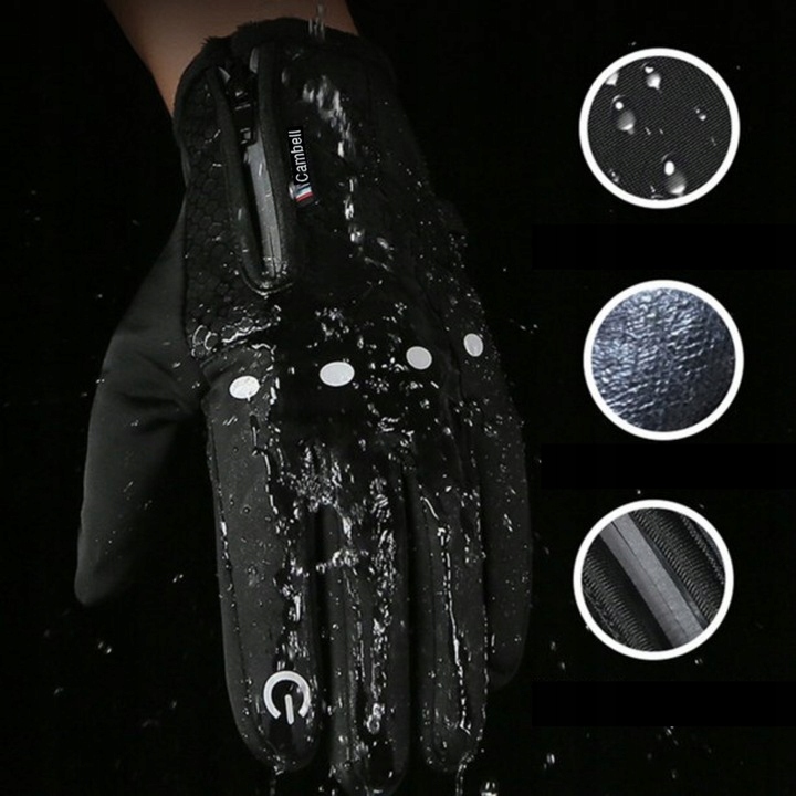 DOTYKOWE RĘKAWICZKI SPORTOWE WODOODPORNE RĘKAWICE ROWEROWE ZIMOWE + GRATIS Płeć mężczyzna