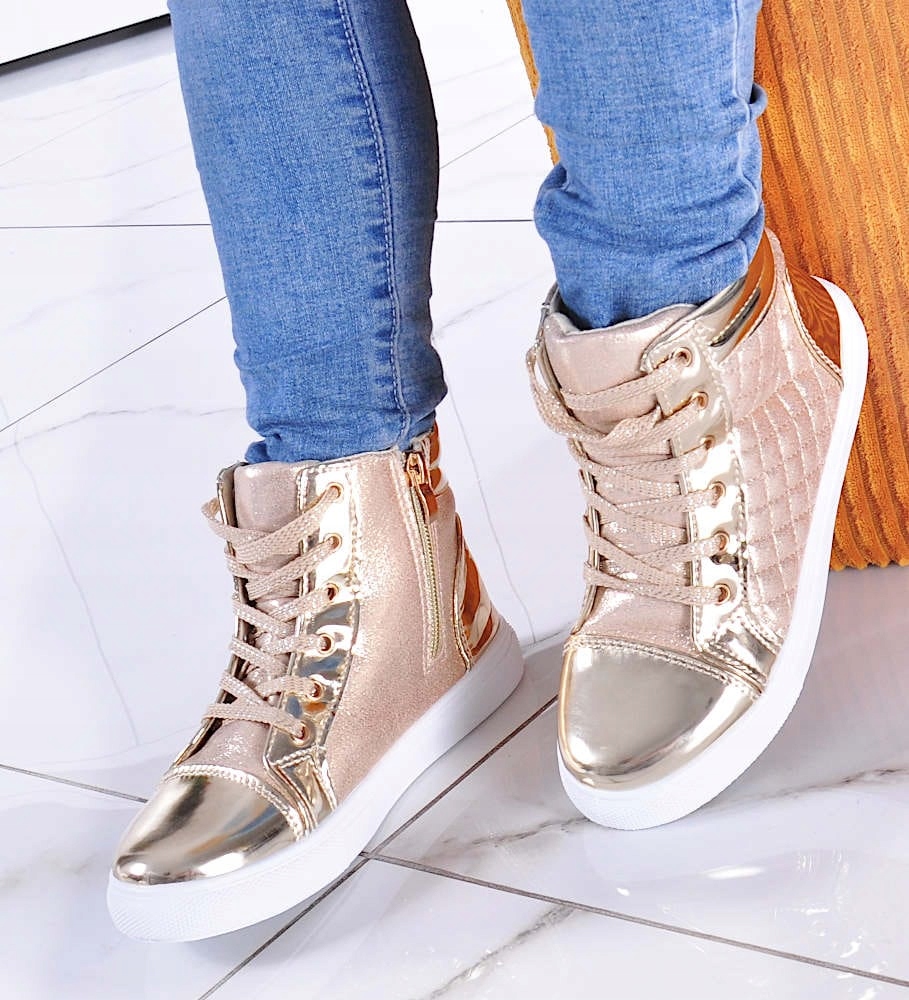 Trampki sneakersy dla dziewczynki ZŁOTE 7418 34 Rozmiar (new) 34