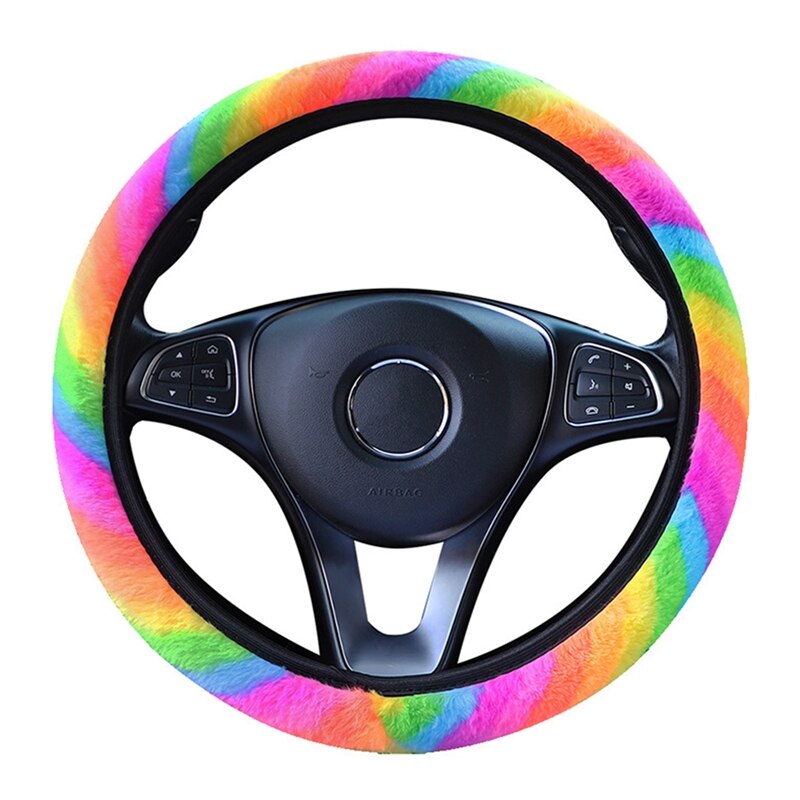 6935461986355116875 - для автомобиля Радуга мягкий пушистый теплый elast