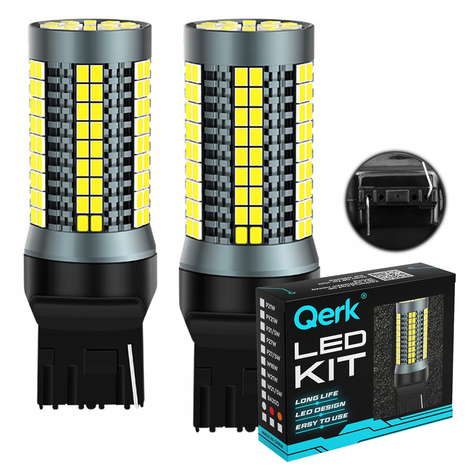 Żarówki Led W21W T20 Qerk A2113 Drl Wstecznego Cofania kpl. (2 szt.)
