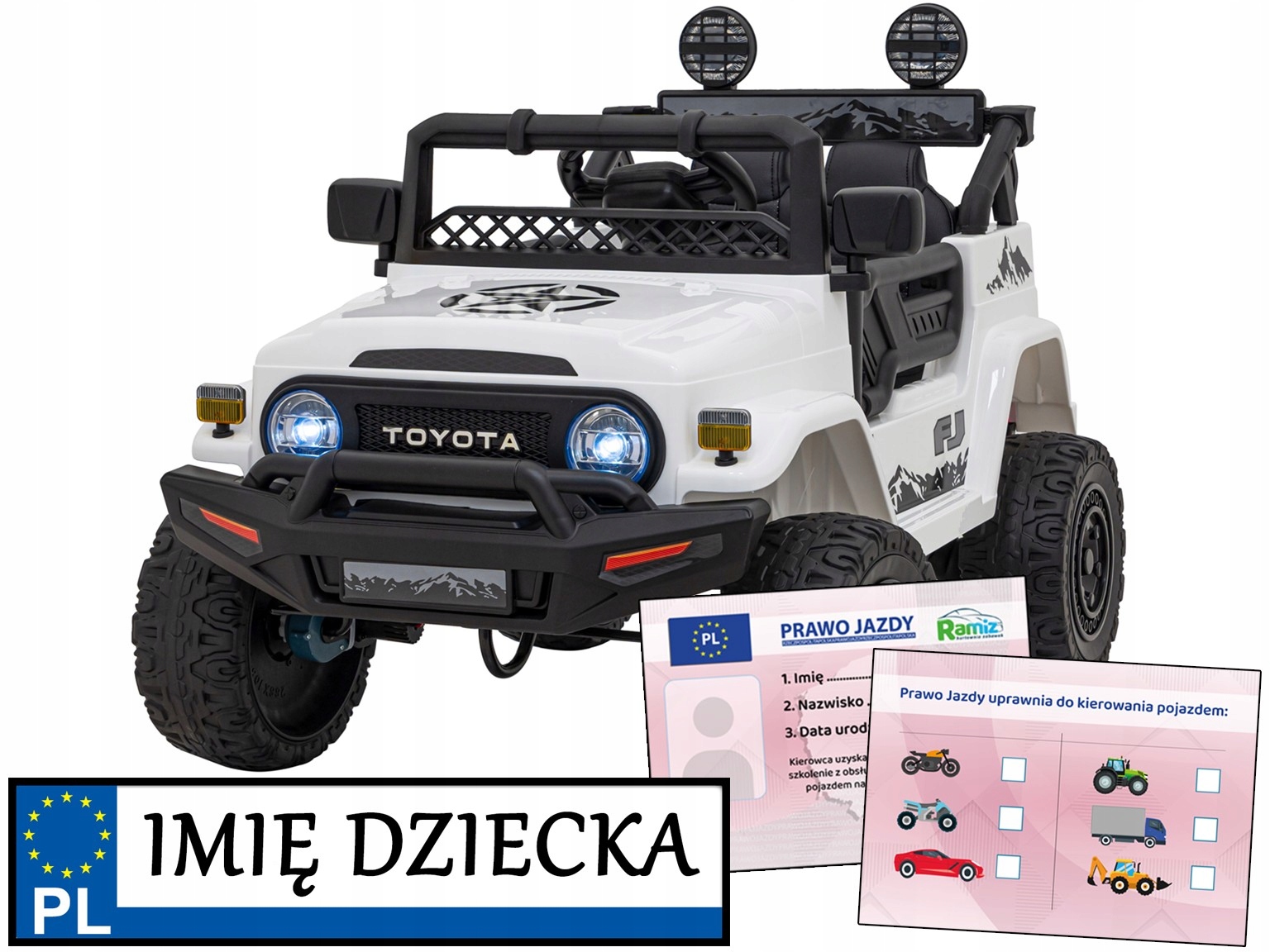 auto na akumulator Toyota Fj cruiser pilot dla rodzica piankowe koła