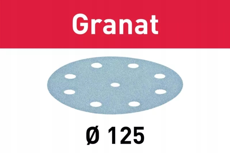 

497177/1 Granat Papier ścierny Ø125 Ziarnistość P4