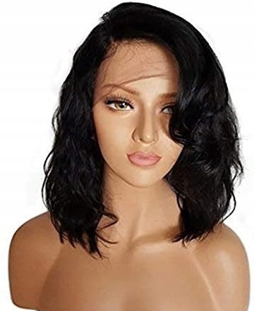 

Peruka Włosy Czarne Krucze Bob Krótkie Fale W35