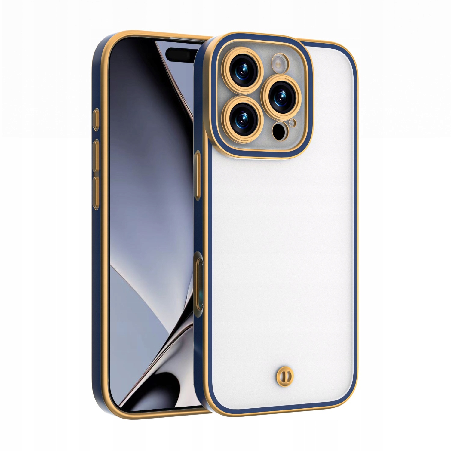 Nakładka Silky Gold do iPhone 16 6,1" niebieska Tfo