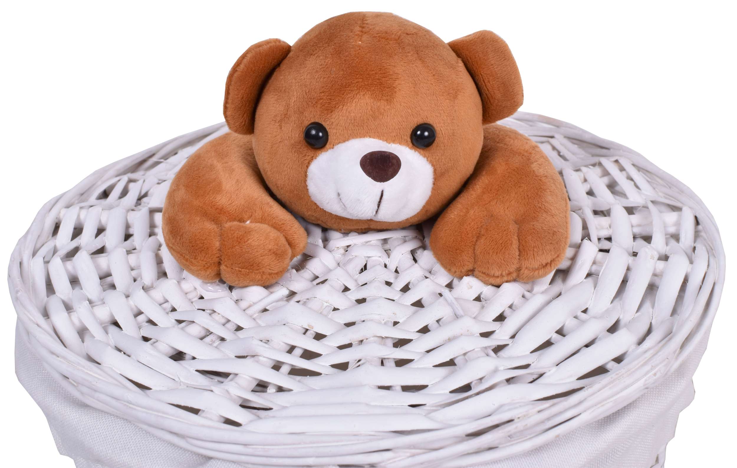 KOSZ POJEMNIK WIKLINOWY BIAŁY NA ZABAWKI PRANIE PIELUCHY KUFER MIŚ 15L Marka Gockowiak