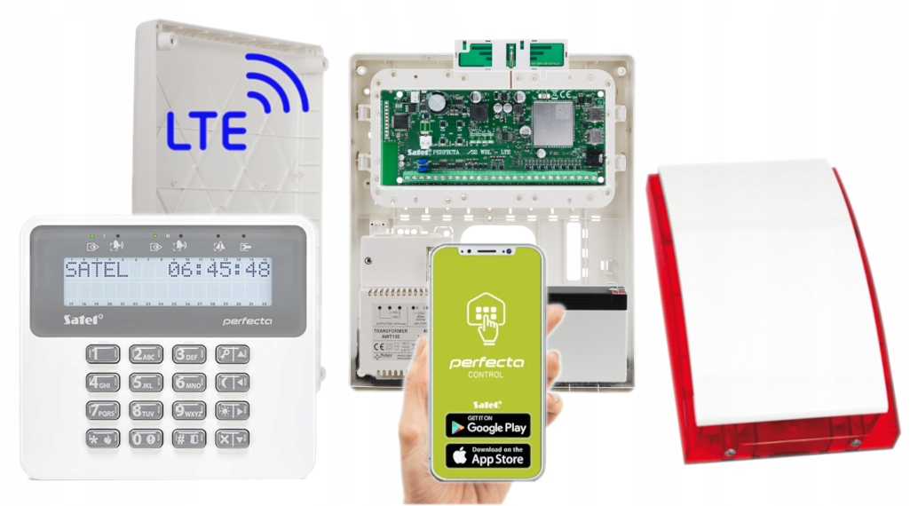 System Alarmowy Satel Perfecta 32 Lte Obudowa Duża Aplikacja Syrena 7Ah