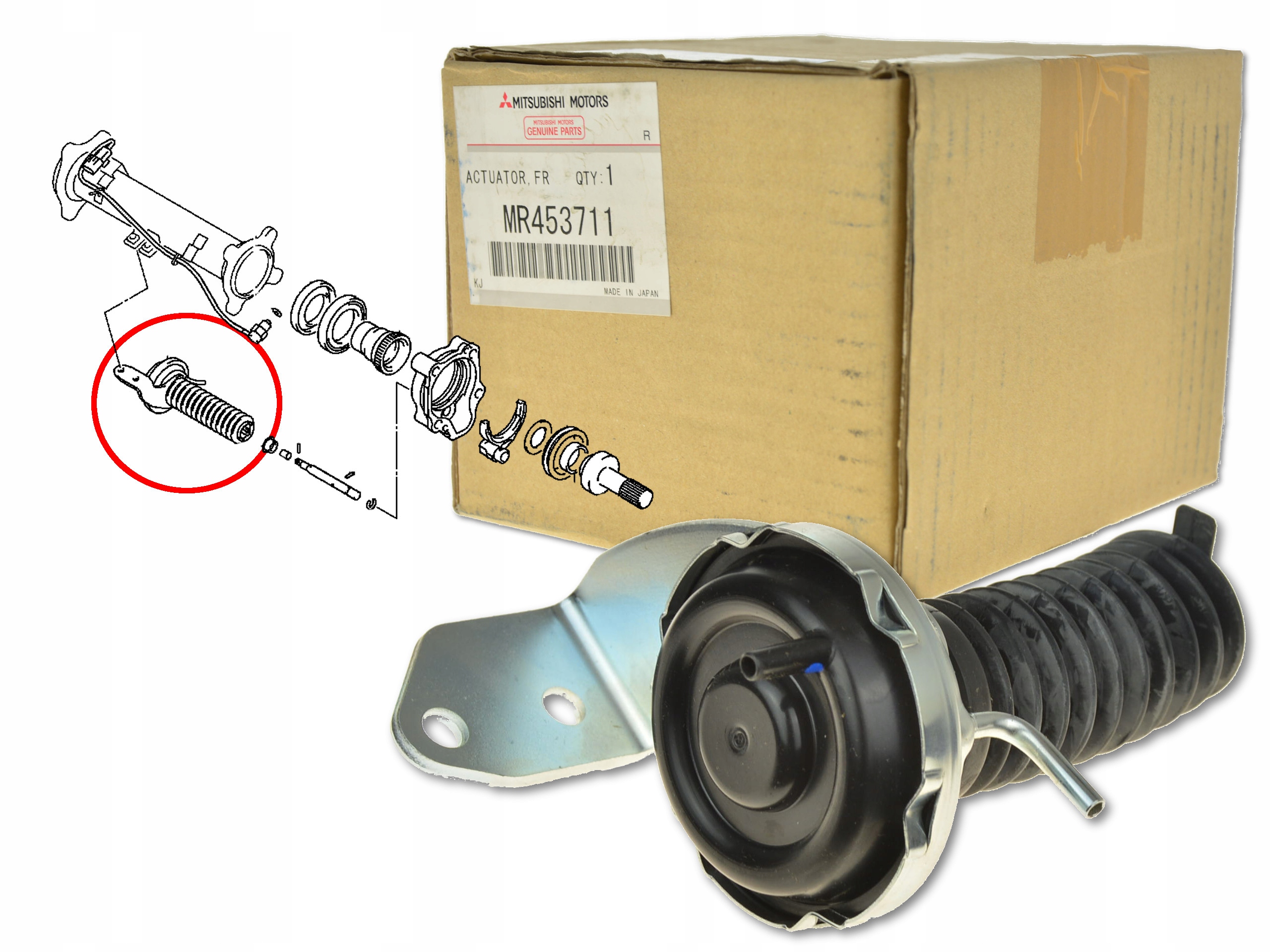 MITSUBISHI L200 KB 06 SILOWNIK PRZEDNIEGO MOSTU