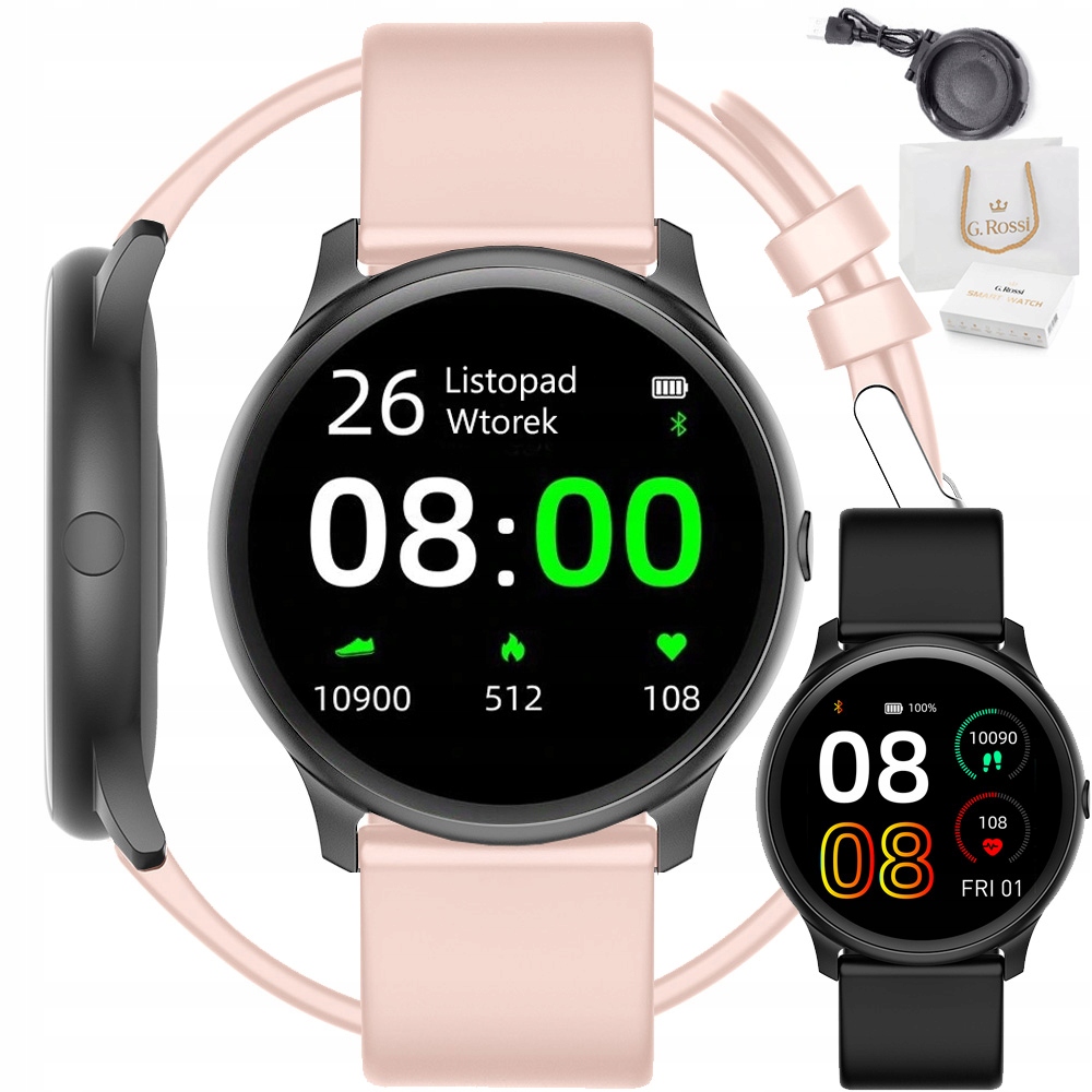

Smartwatch zegarek G. Rossi Sms Kroki Fb Puls