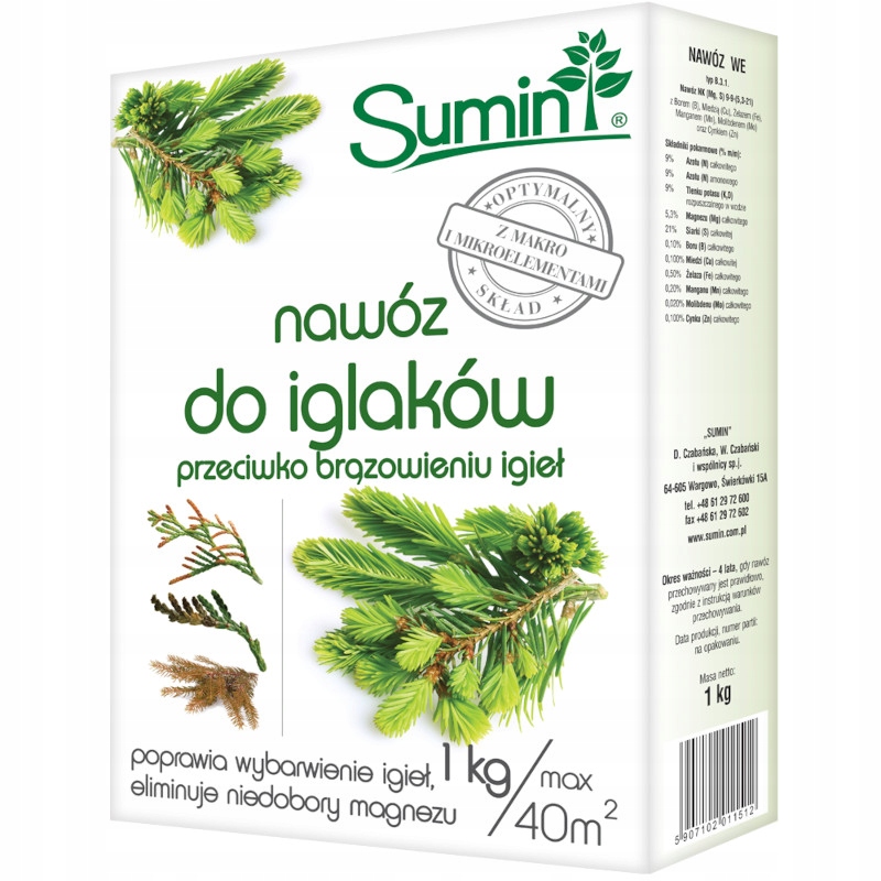 

Sumin Nawóz do Iglaków Przeciw Brązowieniu 1kg