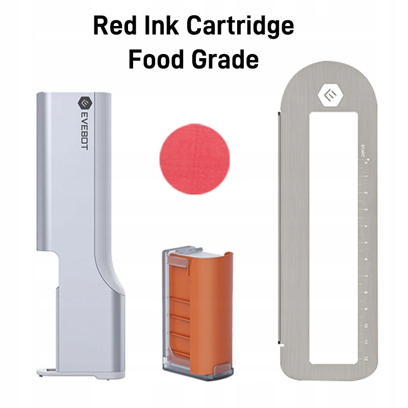 Inkoust pro ruční tiskárnu Printpen Evebot jedlý inkoust Červený