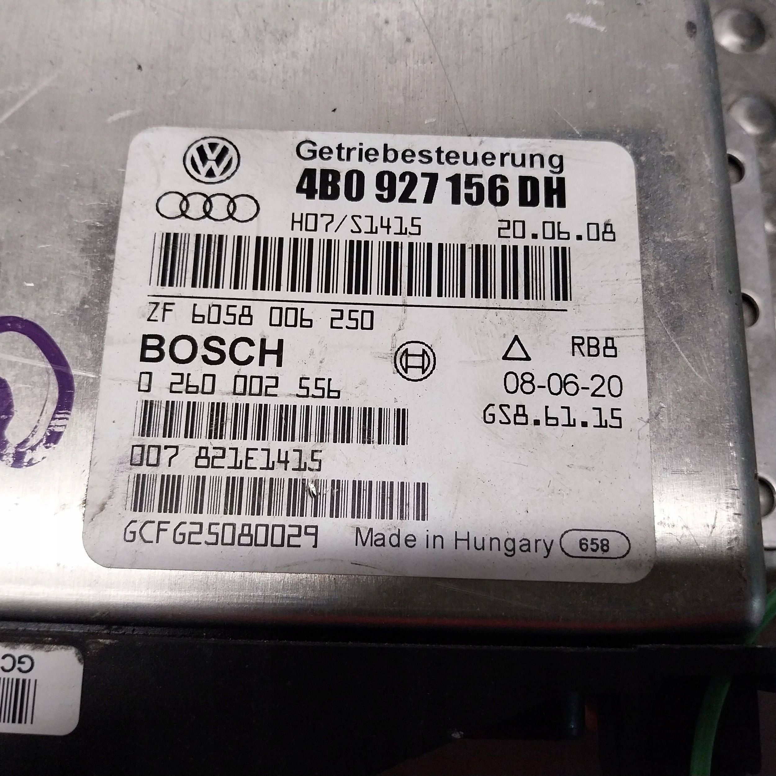 computer gearboxes AUTOMAT 4B0927156DH 0260002556 AUDI A6 C5 2.7 BITURBO