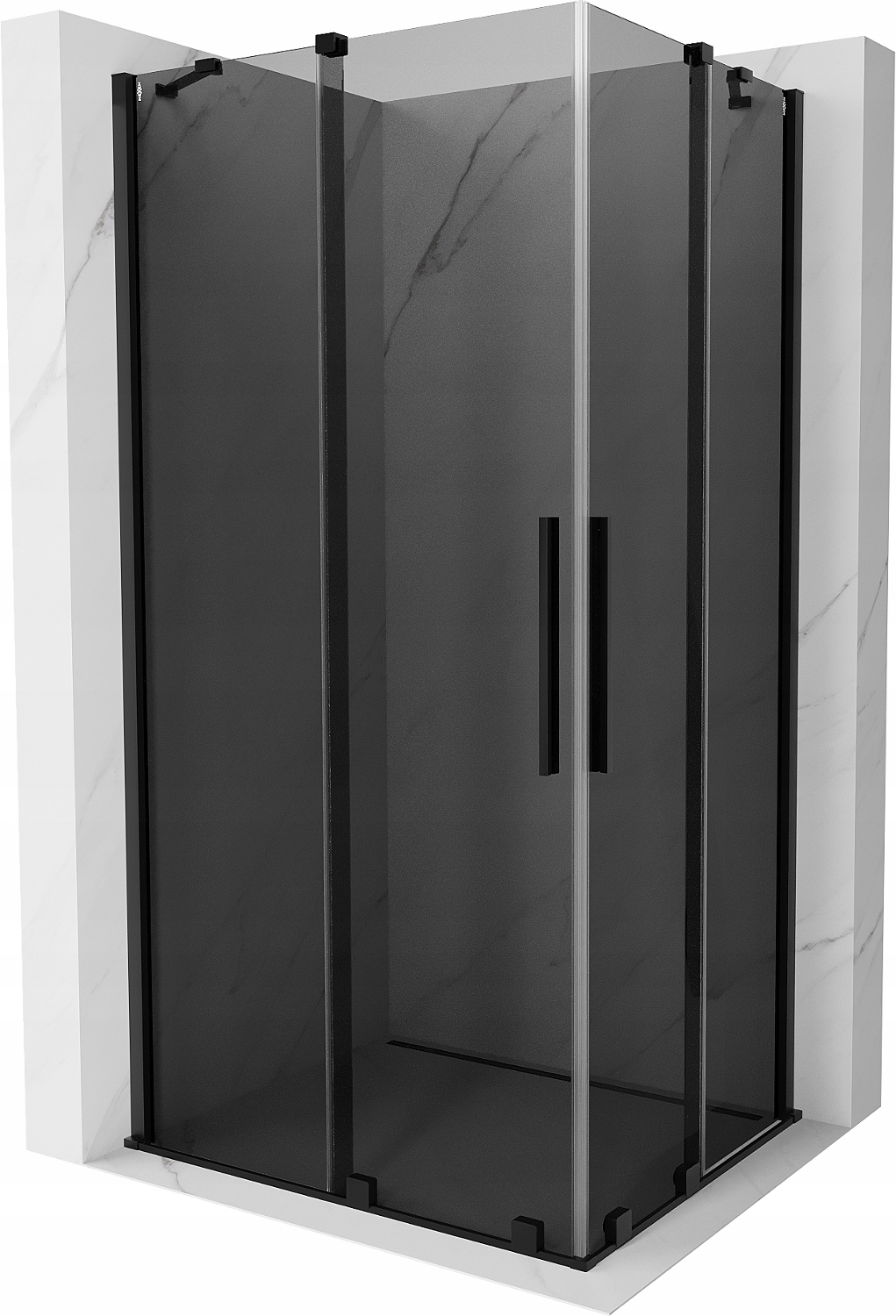 Mexen Velar Duo sprchová kabina 100x90, grafitová/černá