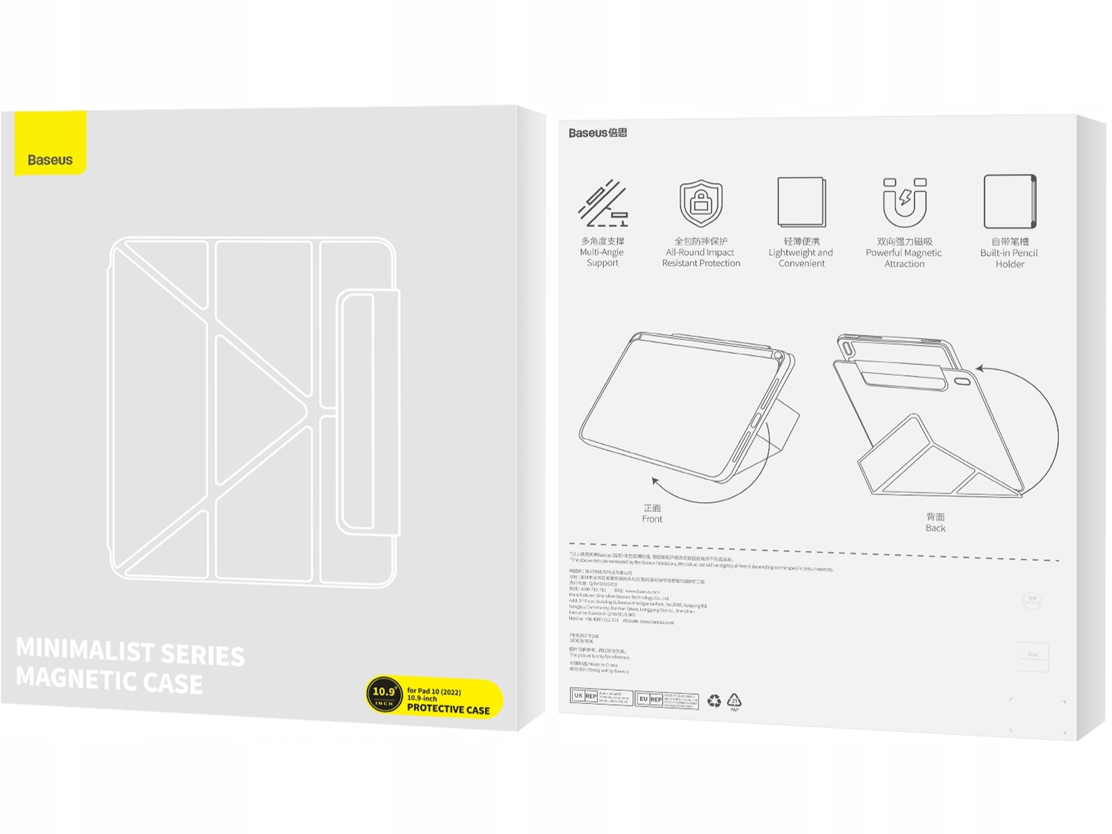BASEUS OBUDOWA MAGNETYCZNE ETUI PODSTAWKA CASE DO IPAD 10 10.9'' 2022 Typ Etui