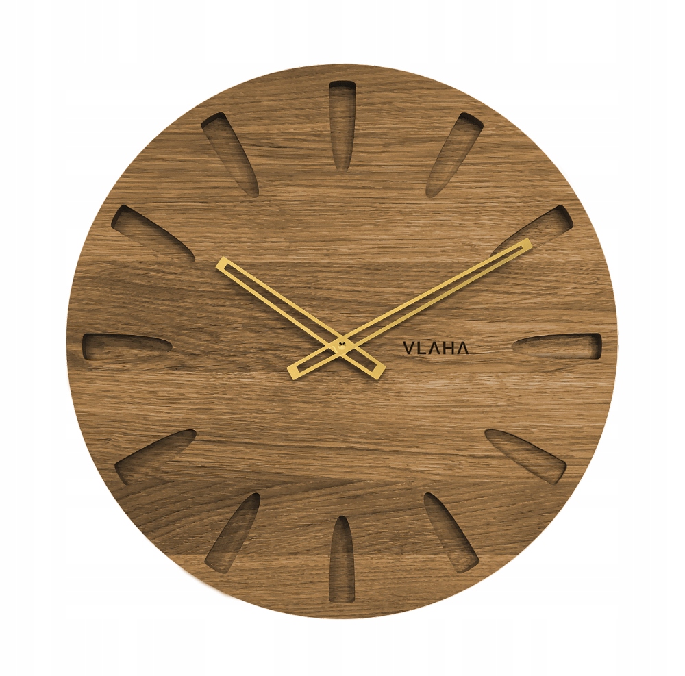 Dubové hodiny Vlaha zlaté ručičky VCT1020, 45cm