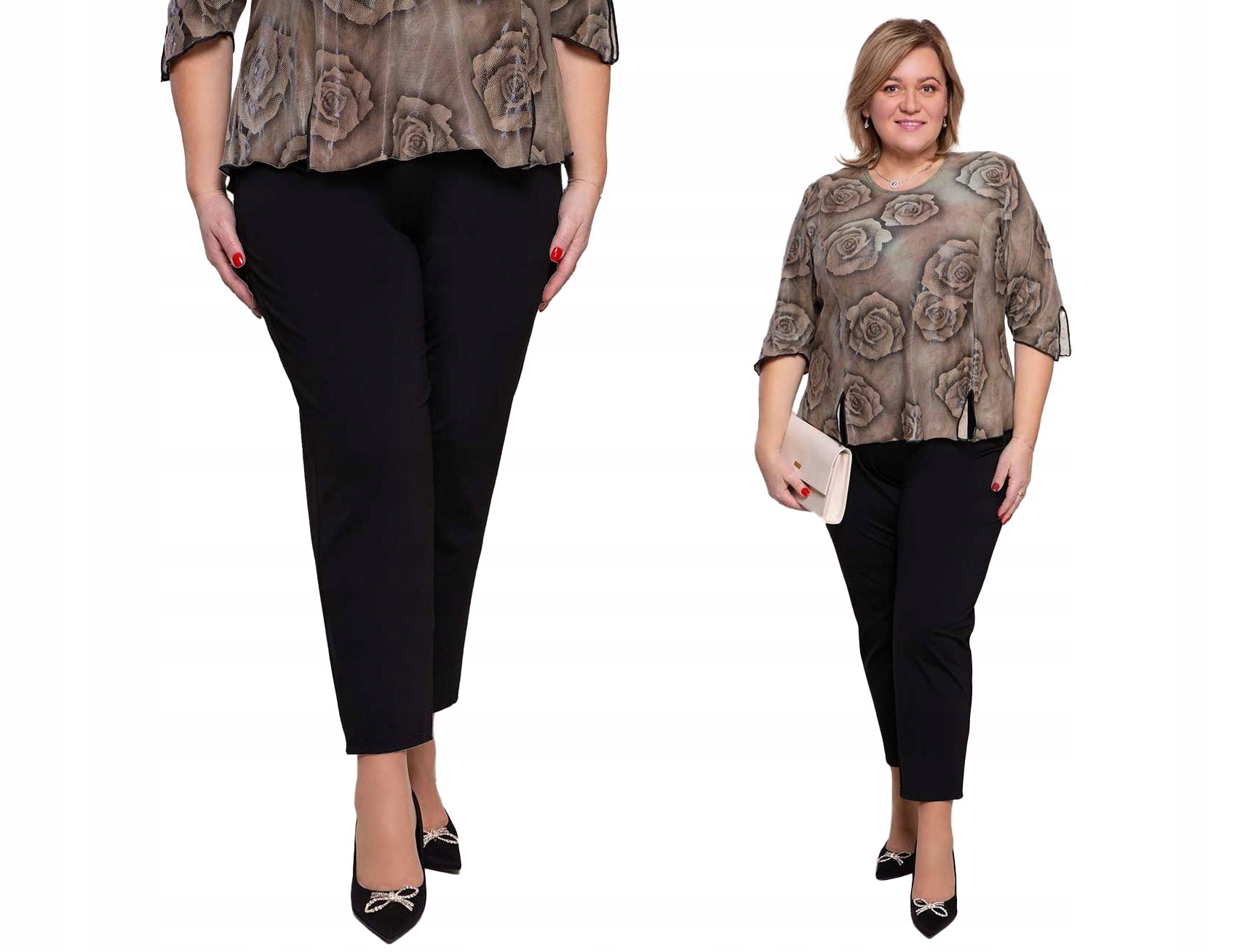 Černé rovné kalhoty 64