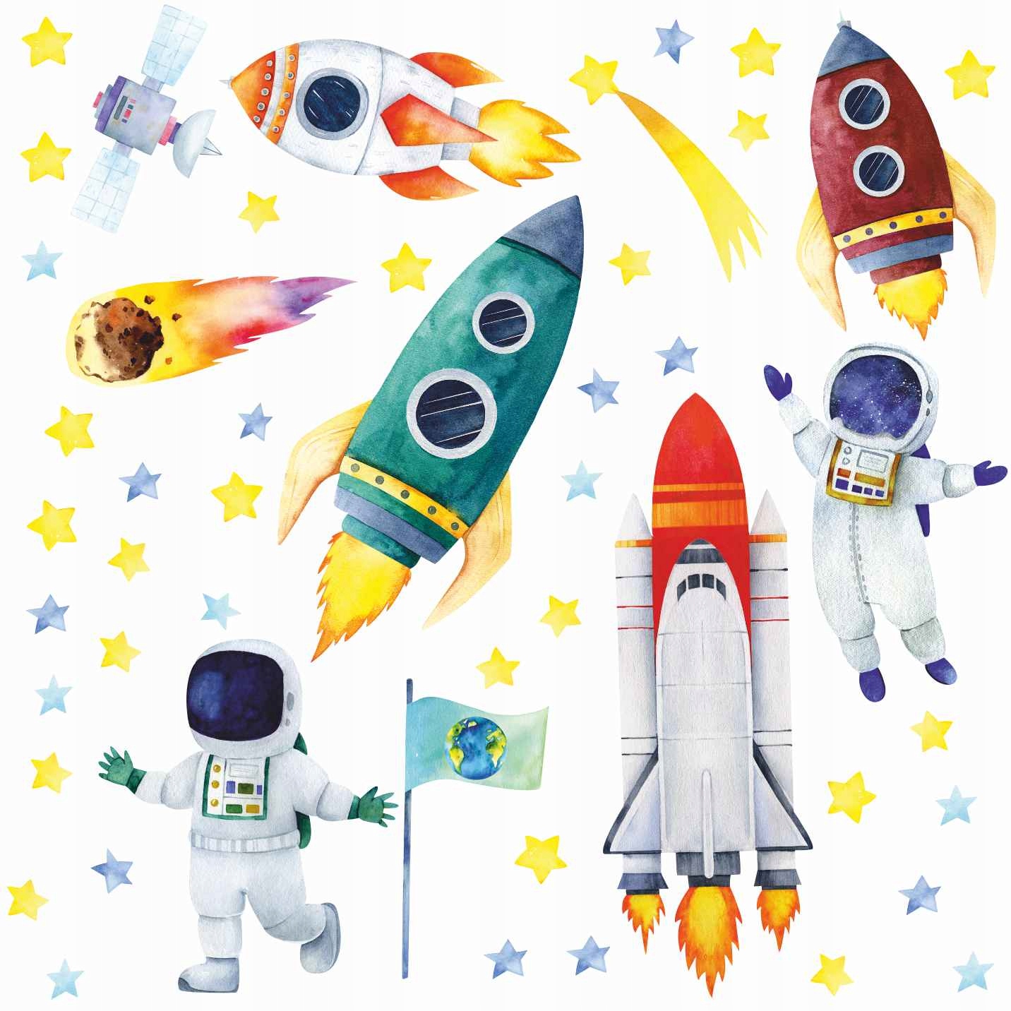 

Naklejki Na Ścianę XXL Kosmonauci Rakiety Kosmos