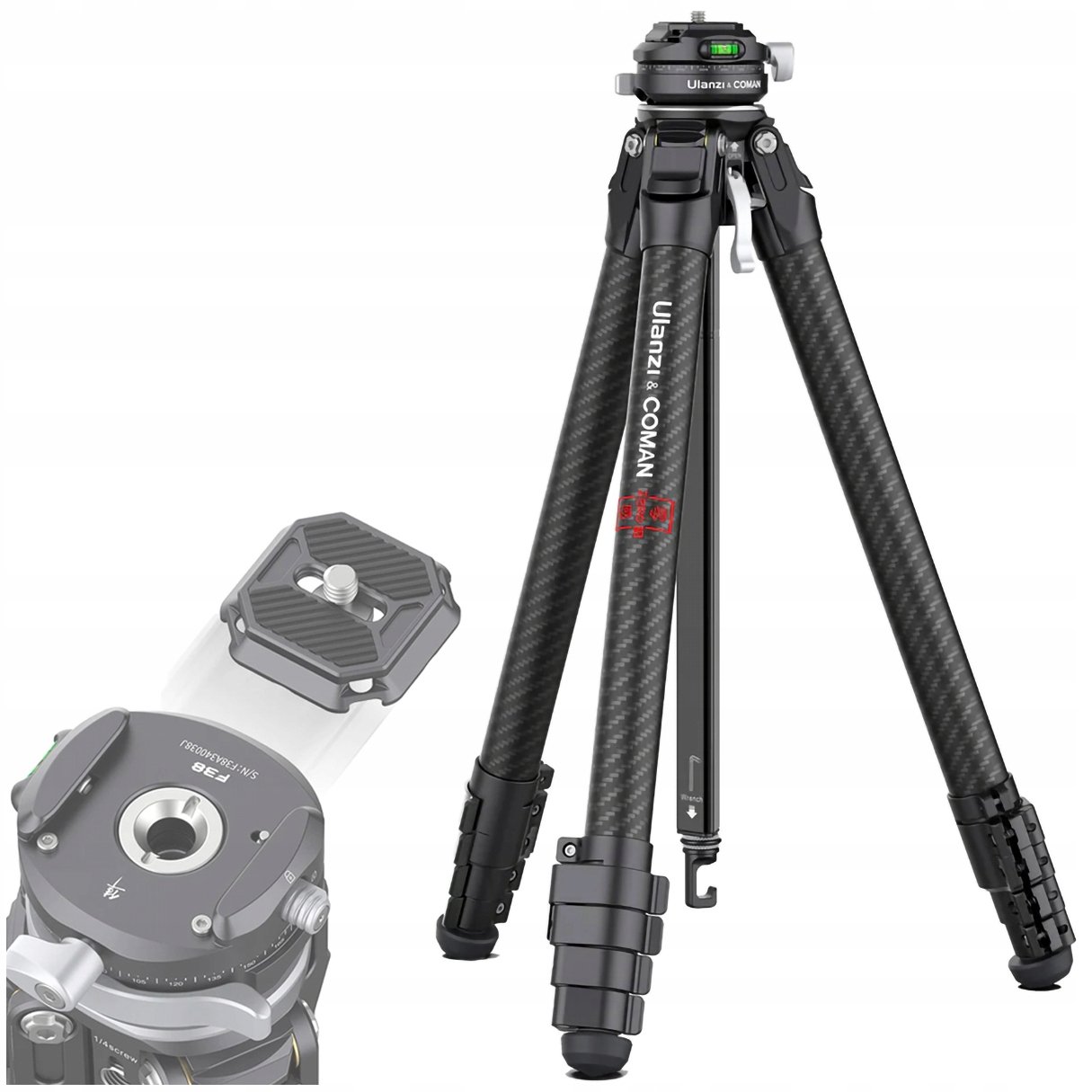 Stativ Foto Video Ulanzi & Coman Zero F38 Karbon pro fotoaparát kamery