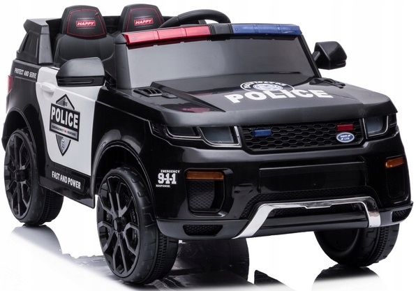 Suv Auto Na Akumulator Policja 12V Pilot 2.4G MP3 Skóra Miękkie Koła Eva