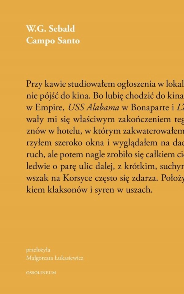 Campo Santo W.g. Sebald