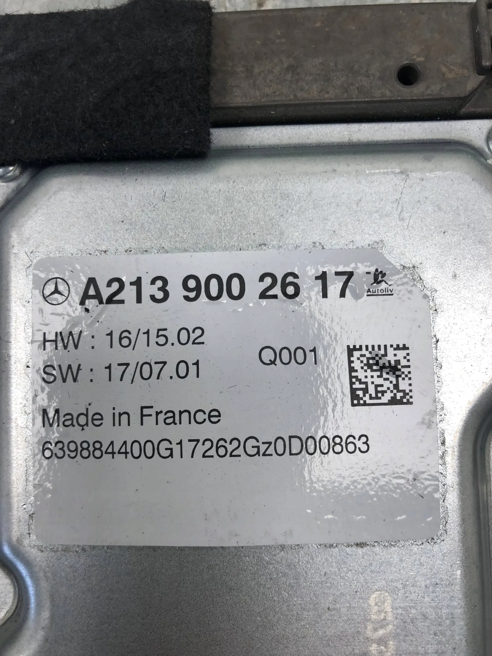 module control unit MERCEDES S-KLASA W222 AMG A2139002617