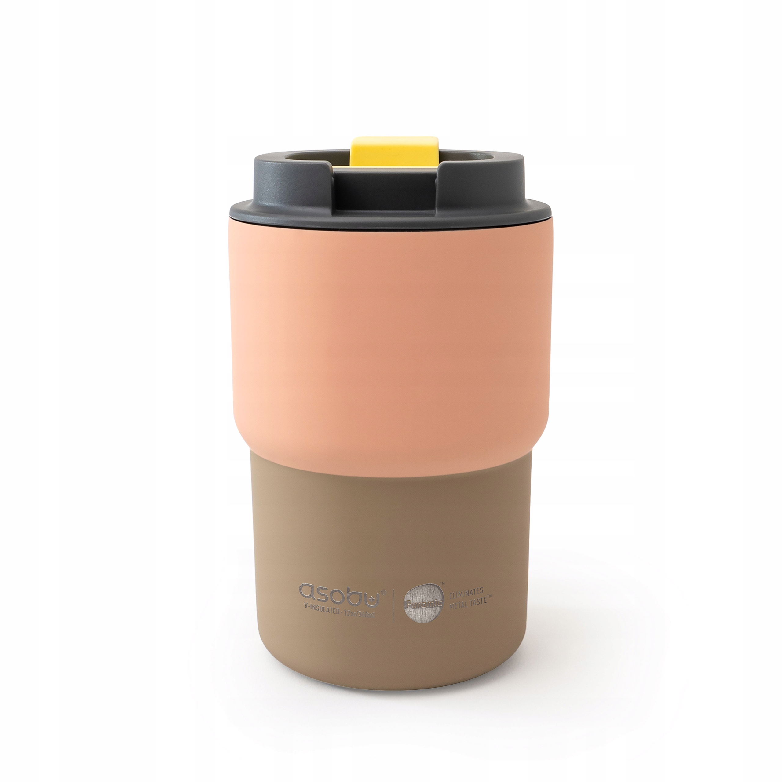 Termohrnek Asobu Coffee Express 360 Ml Pastelová Broskev, Keramika