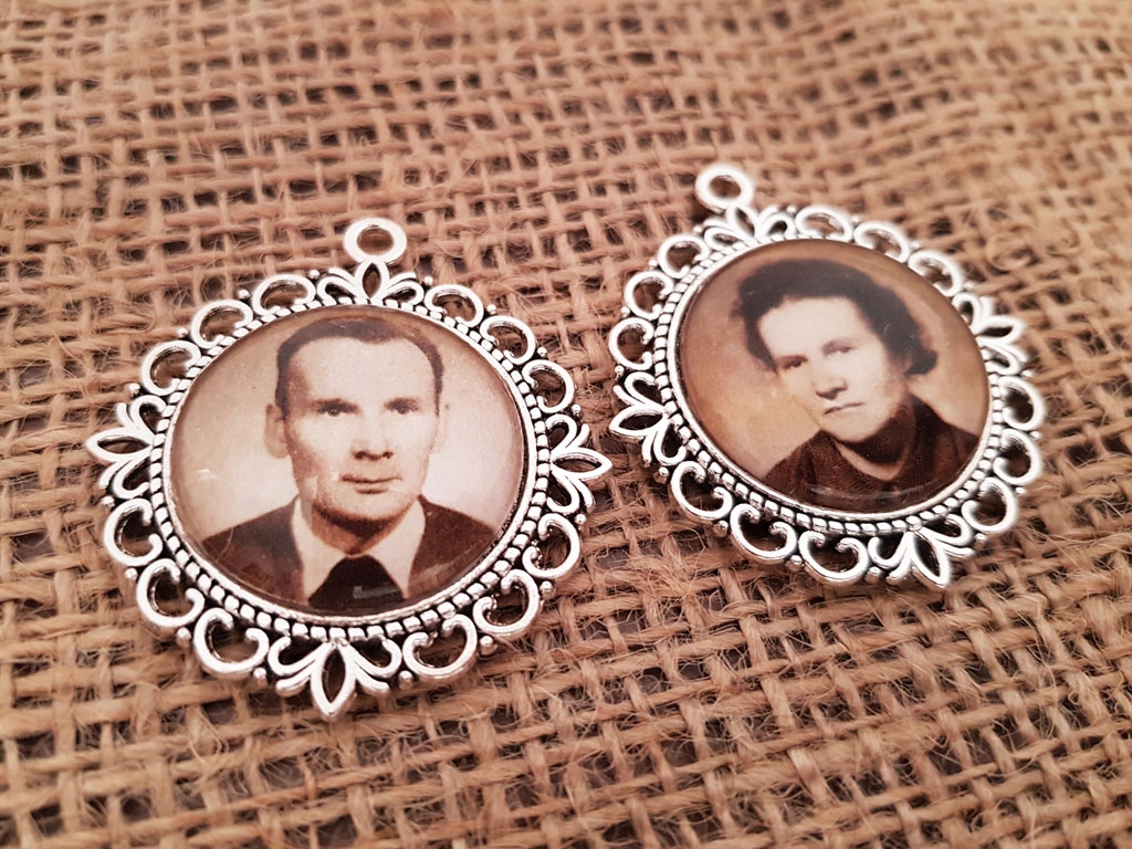 Zawieszka ze Zdjęciem Bukiet Ślubny Brelok Ślub Rodzaj Klasyczne Rękodzieło Stylizowane na stare