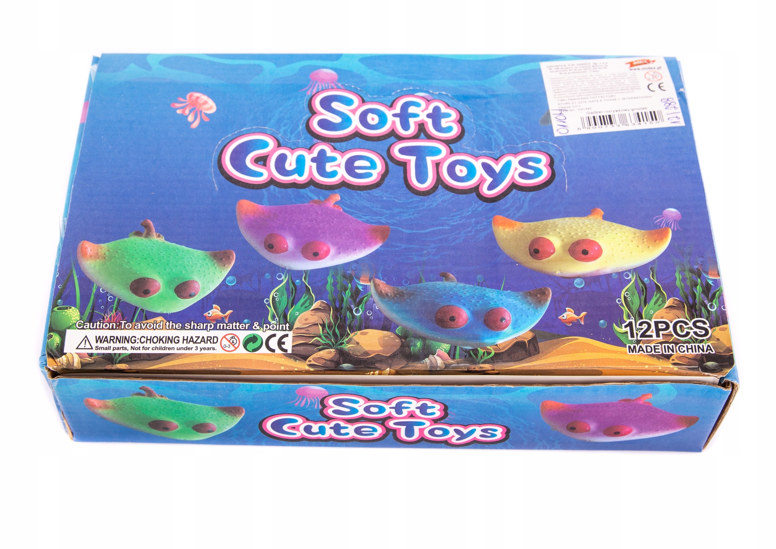 ANTYSTRESOWY GNIOTEK RYBA PŁASZCZKA RÓŻNE KOLORY Marka Midex