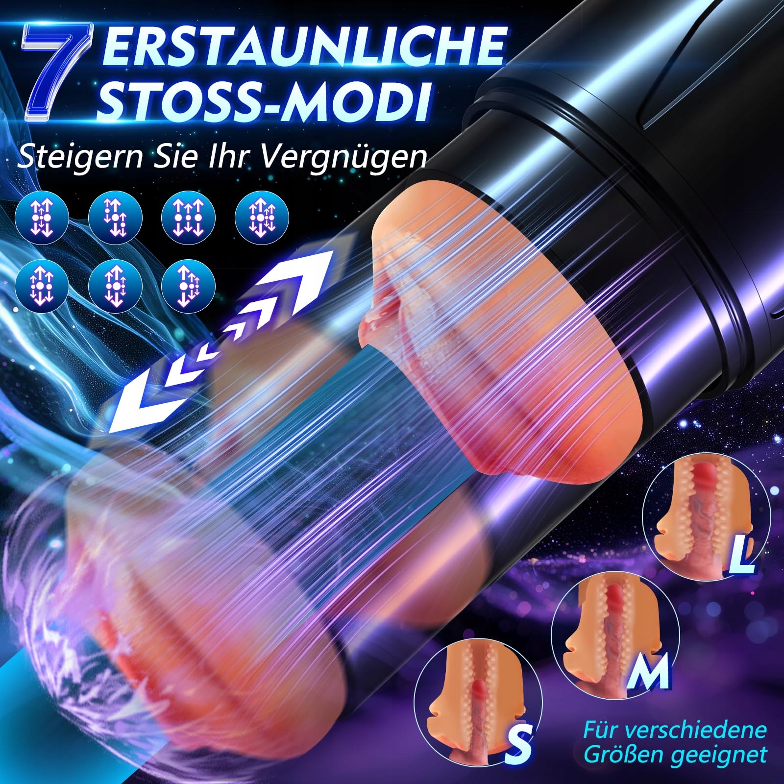 REALISTISCHER Masturbator: 7 Trybów Ssania i Wibracji dla Mężczyzn — miniatura 3
