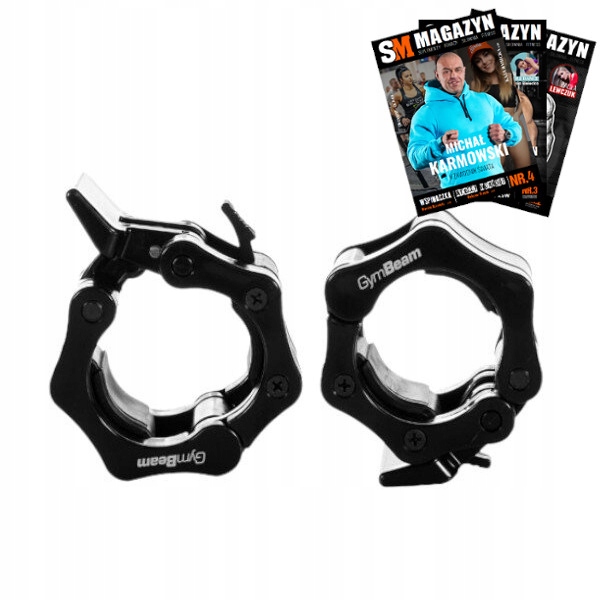 Gymbeam Zaciski Na Sztangę Klamrowe Komplet 2 Sztuki Średnica 51 mm 260 g