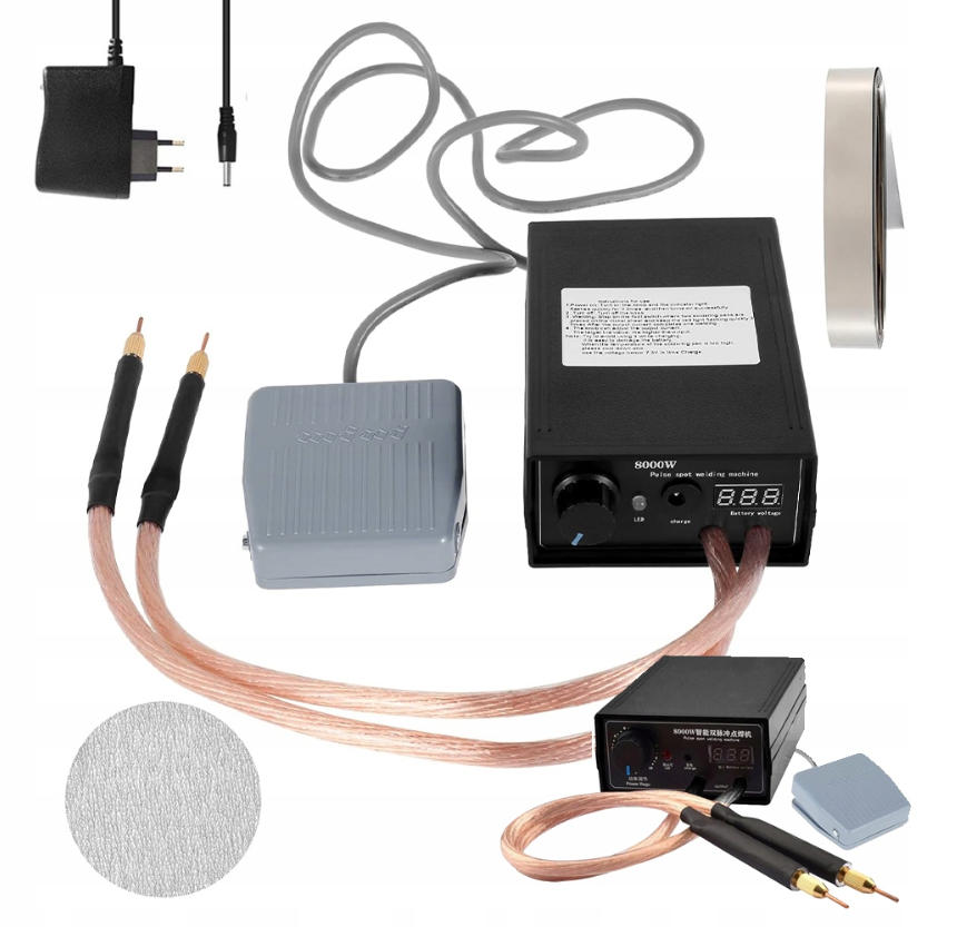 Výkonný Bodový Svařovací Stroj 18650 Pro Bateriové Články S Nožním Pedálem 8000 W