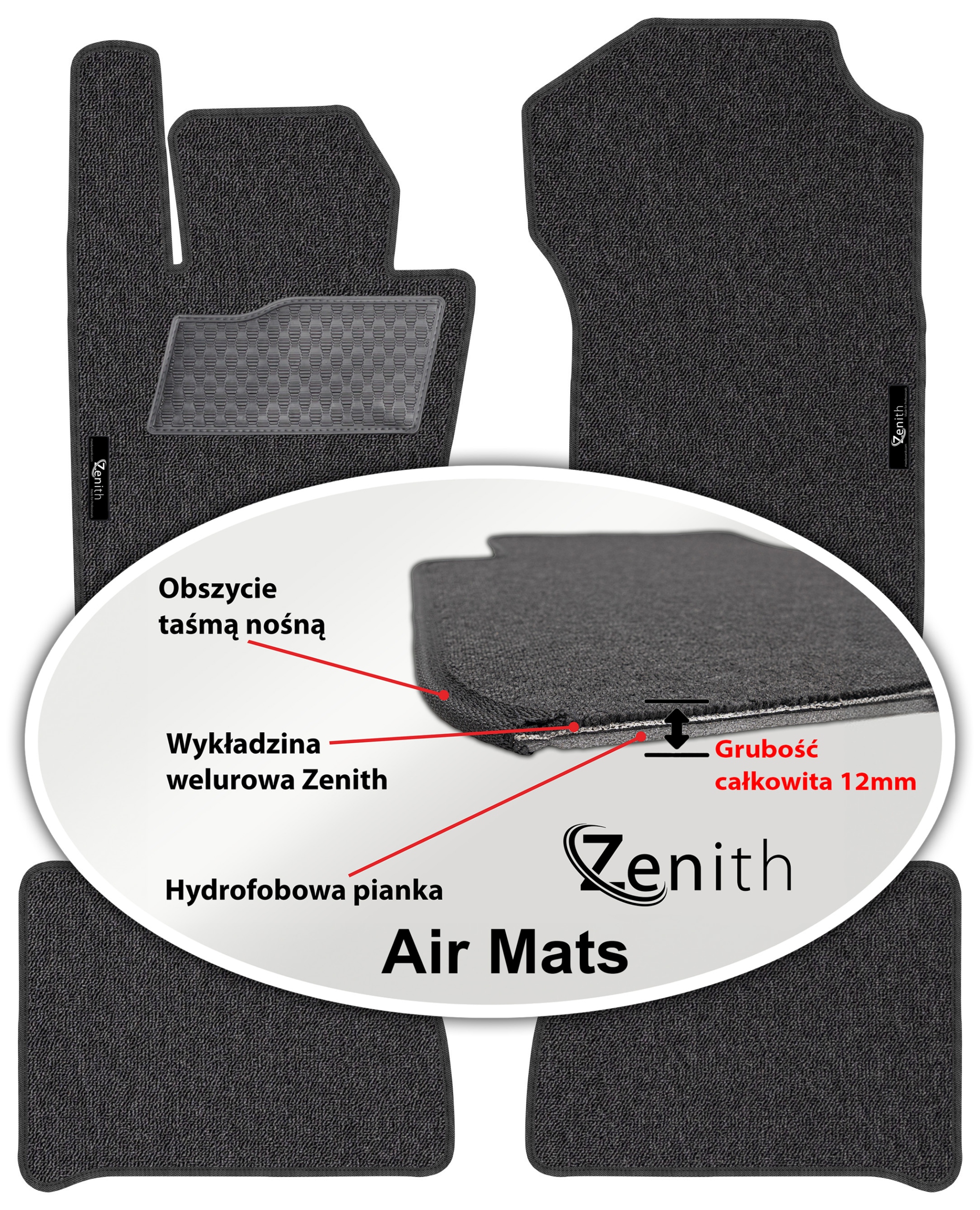 Mercedes X-Klasa 470 17-20 Velúrové koberčeky do auta Zenith Air Mats